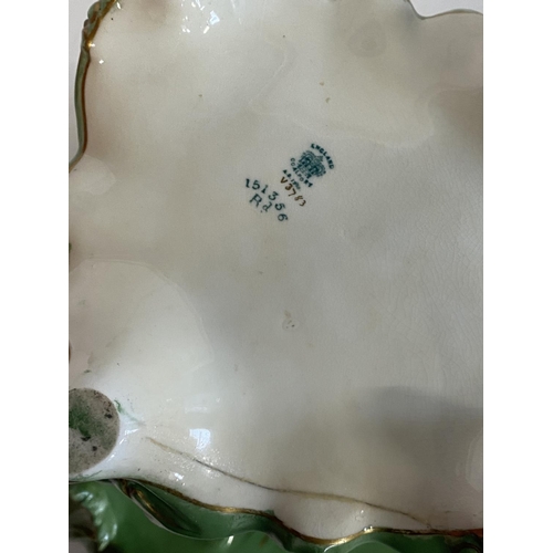 29 - A 19th century Coalport Green and Yellow ceramic planter, shipping unavailable