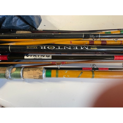 A Collection of Mixed Fishing Rods. Shipping unavailable.