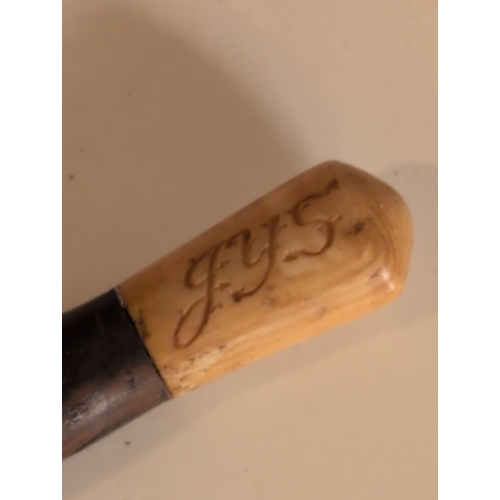 89 - A 19th Century Mulberry Wood and Bone Supres Pointer Stick, formerly the property of General Sir Jam... 