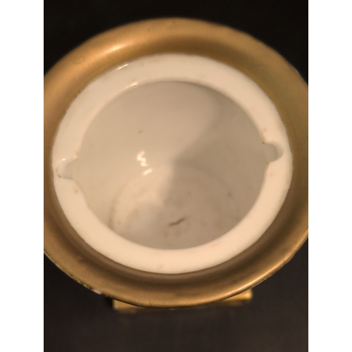 91 - An Early 19th Century French Empire Old Paris Porcelain Pot Pourri Urn and Cover