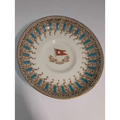 95 - A White Star Line Wisteria Pattern Demitasse Saucer