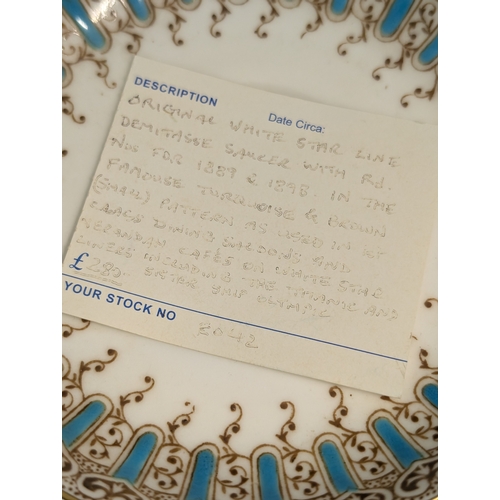 95 - A White Star Line Wisteria Pattern Demitasse Saucer