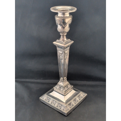 101 - A Pair of Loaded Sterling Silver Candlesticks Attributed to Hukin & Heath Sheffield 1907, Gross Weig... 