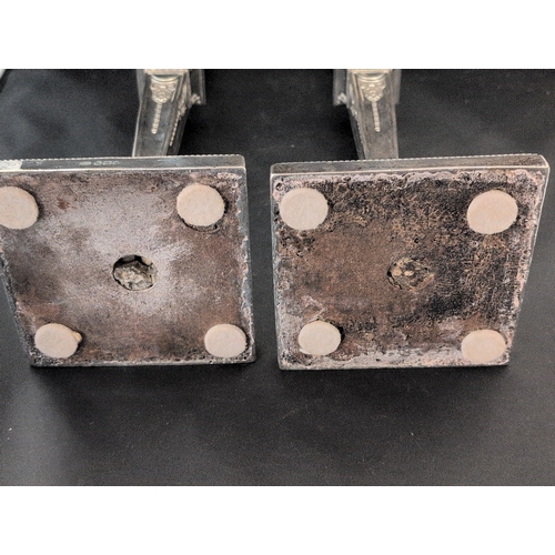 101 - A Pair of Loaded Sterling Silver Candlesticks Attributed to Hukin & Heath Sheffield 1907, Gross Weig... 