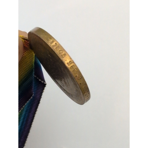 102 - Local Interest: WWI British Inter-Allied Victory Medal Awarded to Morley Resident SGT. E.A. JOHNSON ... 