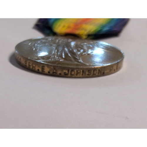 102 - Local Interest: WWI British Inter-Allied Victory Medal Awarded to Morley Resident SGT. E.A. JOHNSON ... 