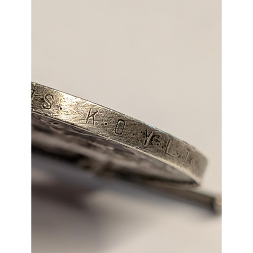 104 - A WWI King George V British War Medal. Awarded to 15209 PTE W Lewis King's Own Yorkshire Light Infan... 