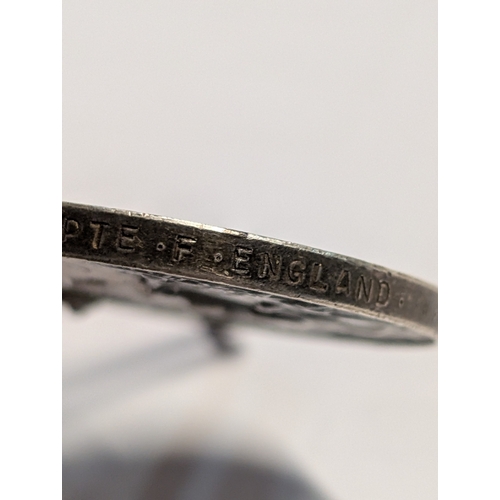 106 - British War Medal to 52586 Private F. England, West Riding Regiment