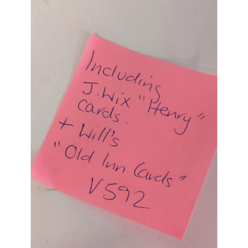 145 - A Collection of Vintage Cigarette Cards, including J. Wix 'Henry' Cards, Will's 'Old Inn Cards',