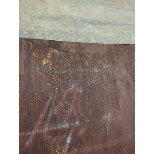 144 - Emile Rovier 19th Century, European Market Scene Signed Lower Right with Indistinct Title Verso