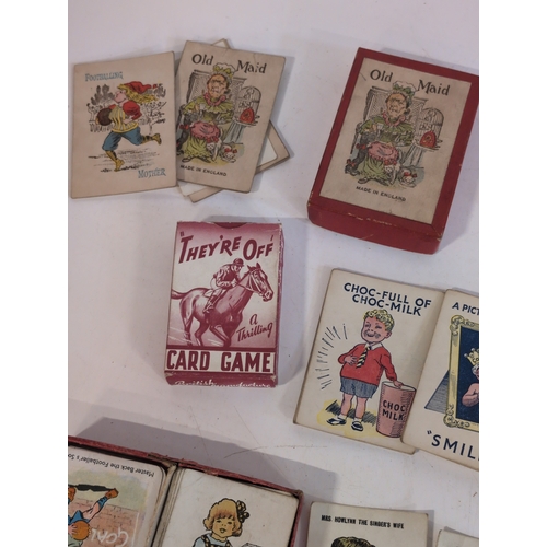 140 - A Collection of Antique & Vintage  British Card Games and Playing Cards