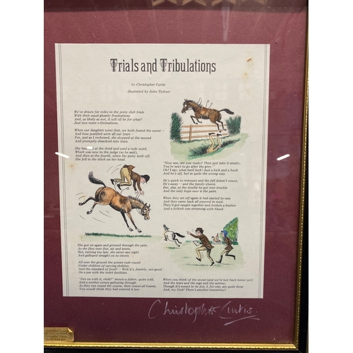 147 - A Pair of Signed Limited Edition Poems by Christopher Curtis 37x30cm, Shipping Unavailable