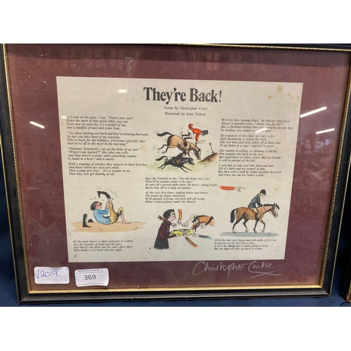 147 - A Pair of Signed Limited Edition Poems by Christopher Curtis 37x30cm, Shipping Unavailable