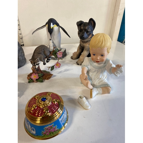 151 - A Collection of Late 20th Century Porcelain Animal Figurines, including Lenox and Brooks & Bentley, ... 