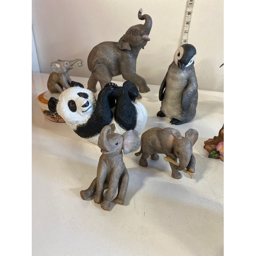 151 - A Collection of Late 20th Century Porcelain Animal Figurines, including Lenox and Brooks & Bentley, ... 