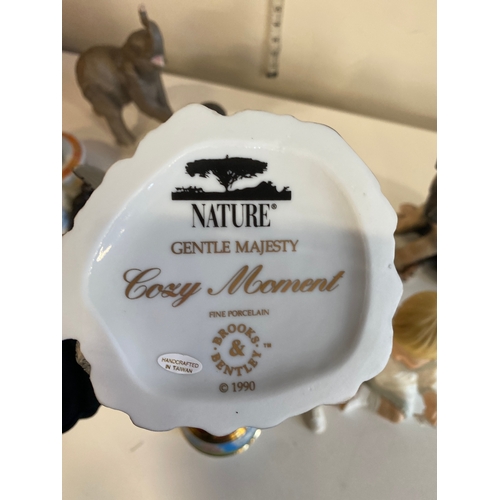 151 - A Collection of Late 20th Century Porcelain Animal Figurines, including Lenox and Brooks & Bentley, ... 