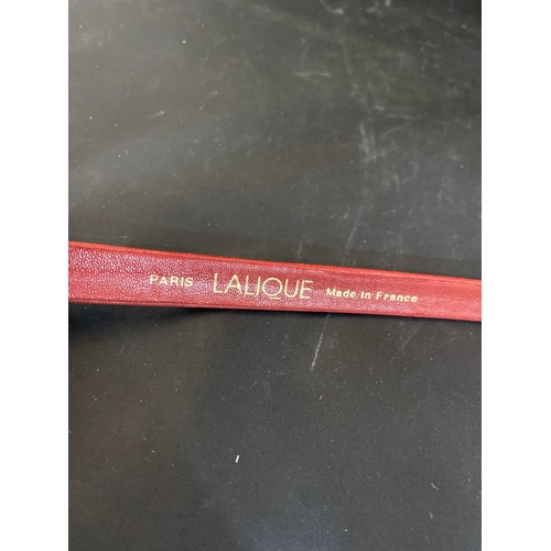 107 - Lalique Red Leather Belt