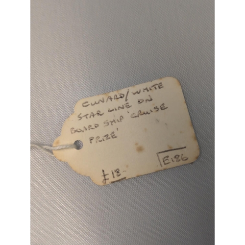 110 - A Cunard / White Star Line On Board Ship 'Cruise Prize' Trophy Cup and Six Cunard Line Silver Plated... 