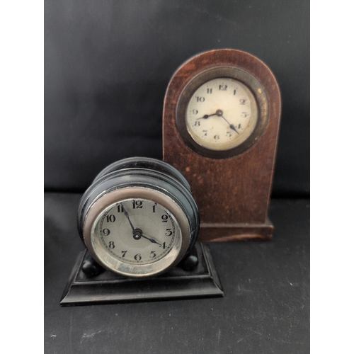 112 - A Group of Assorted Desk, Travel Clocks and a Stopwatch (untested)