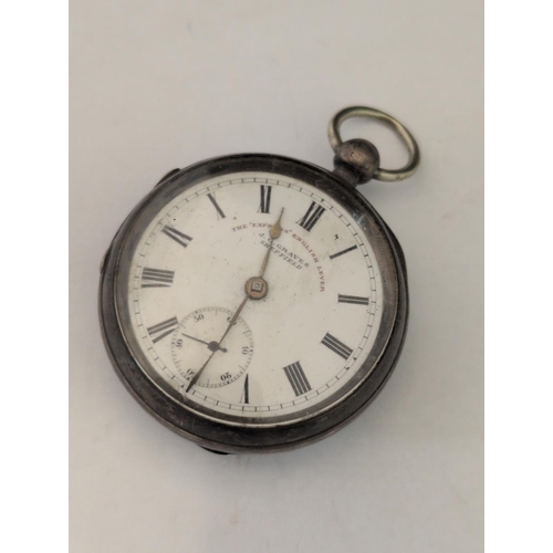 113 - A J.G. Graves Sheffield 'The Express' English Lever Silver Open-Face Pocket Watch (untested)