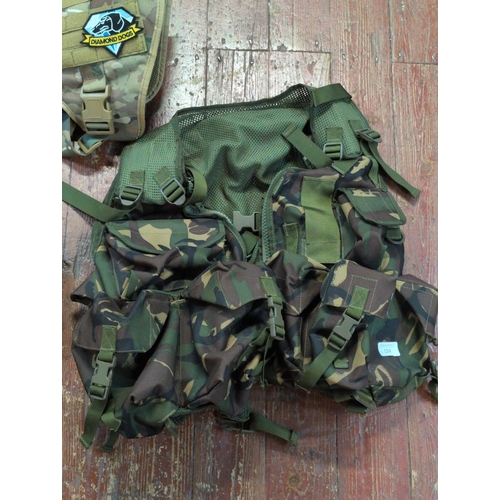 154 - Three Pieces of Camo Assault Gear including Arktis British DPM Tactical Vest