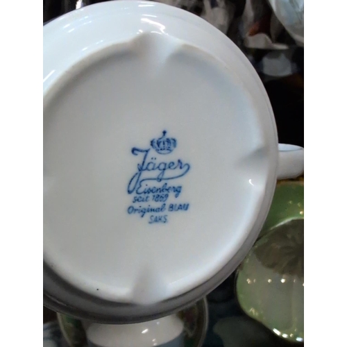 156 - A Collection of Decorative Ceramics and Glassware, including Royal Doulton, Jäger Eisenberg, Maling,... 