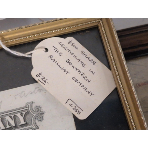 169 - A Group of Three Framed Railway Items, including an LMS Steam Locomotive Print, Largest 75 x 49 CM, ... 