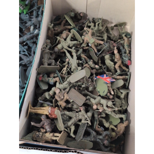 61 - A Large Collection of Vintage Plastic Toy Military Figures and Vehicles