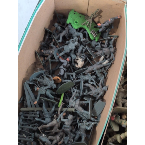 61 - A Large Collection of Vintage Plastic Toy Military Figures and Vehicles