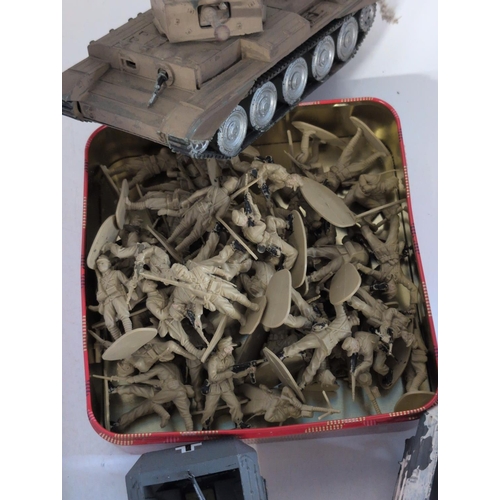 61 - A Large Collection of Vintage Plastic Toy Military Figures and Vehicles