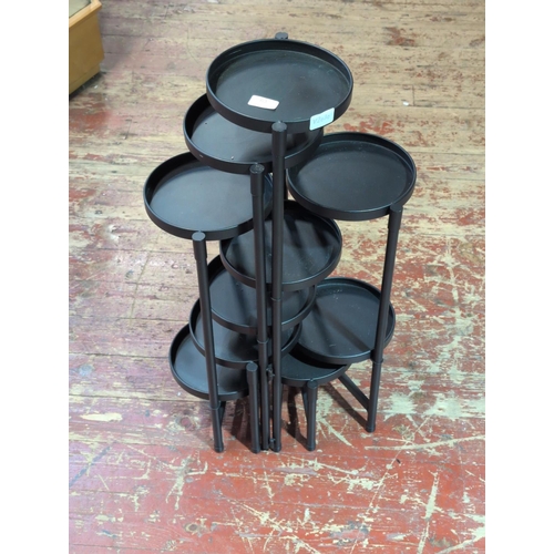 63 - A Multi-Tiered Collapsible Plant Stand. 73cm Tall. Shipping Unavailable