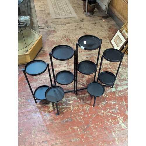 63 - A Multi-Tiered Collapsible Plant Stand. 73cm Tall. Shipping Unavailable