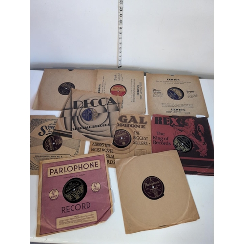 79 - A Collection of Mostly WW2 Period British 78 RPM Shellac Records - Siegfried Line, Run Rabbit, Jitte... 