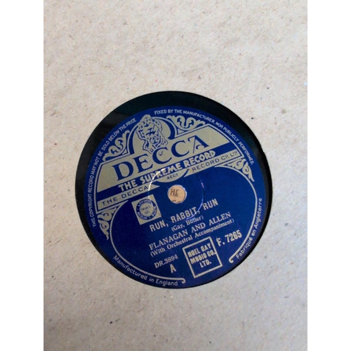 79 - A Collection of Mostly WW2 Period British 78 RPM Shellac Records - Siegfried Line, Run Rabbit, Jitte... 