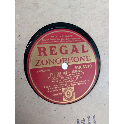 79 - A Collection of Mostly WW2 Period British 78 RPM Shellac Records - Siegfried Line, Run Rabbit, Jitte... 