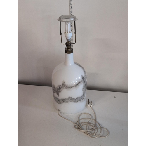 80 - Michael Bang for Holmegaard 'Symmetrisk' Glass Statement Lamp 65cm. Shipping Unavailable