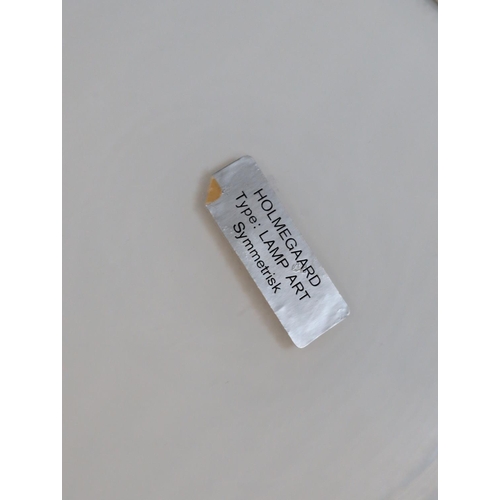 81 - A Pair of Michael Bang for Holmegaard 'Symmetrisk' Glass Table Lamps 37cm. Shipping Unavailable