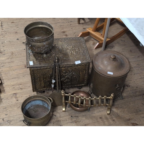 82 - A Collection of Antique Brass, Bronze and Copper Ware. Shipping Unavailable