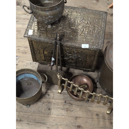 82 - A Collection of Antique Brass, Bronze and Copper Ware. Shipping Unavailable