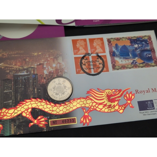 128 - Hong Kong 1997 Commemorative Brilliant Uncirculated Coin Set with 1997 First Day Coin Cover