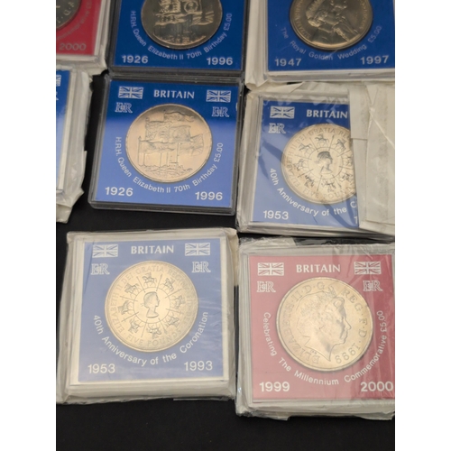 131 - A Collection of Modern British Commemorative Crowns and £5 Coins