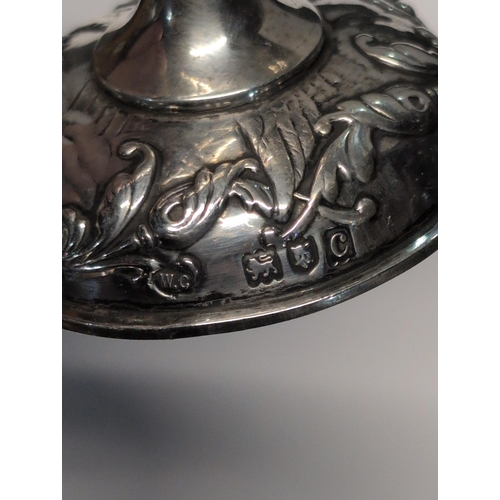 137 - A Victorian British Sterling Silver Classical Revival Urn, With Loaded Base by W.G. London 1898 H11c... 