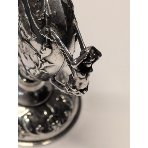 137 - A Victorian British Sterling Silver Classical Revival Urn, With Loaded Base by W.G. London 1898 H11c... 