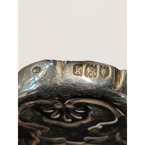 143 - William Comyns Sterling Silver Putti Pin Tray, London 1905 L13cm 37g