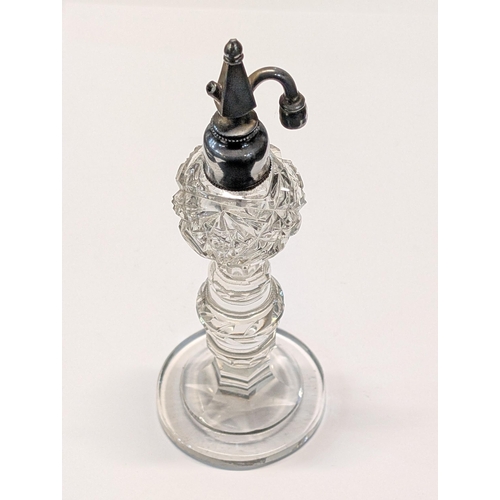 157 - Sterling Silver Repoussé and Cut-Glass Dressing Table Box Walker and Hall Silver Weight 62g, Sheffie... 