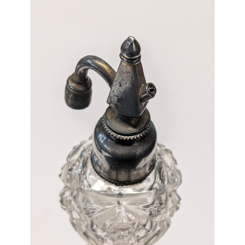 157 - Sterling Silver Repoussé and Cut-Glass Dressing Table Box Walker and Hall Silver Weight 62g, Sheffie... 
