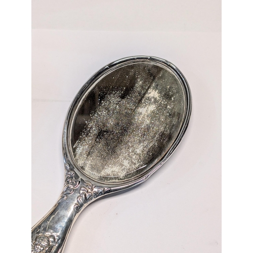 158 - Three Edwardian Sterling Silver Dressing Table items Including Chester Hallmarks. Shoe horn L 26cm. ... 
