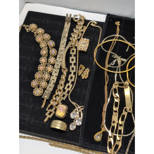 170 - A Collection of Gold-Tone Costume Jewelry