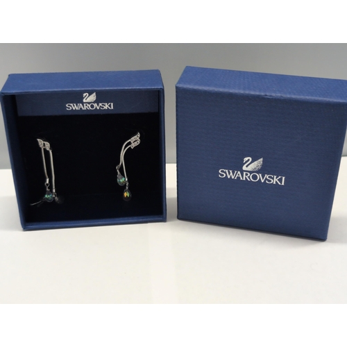 174 - A Pair of Swarovski Contemporary Iridescent Crystal Dangle Earrings