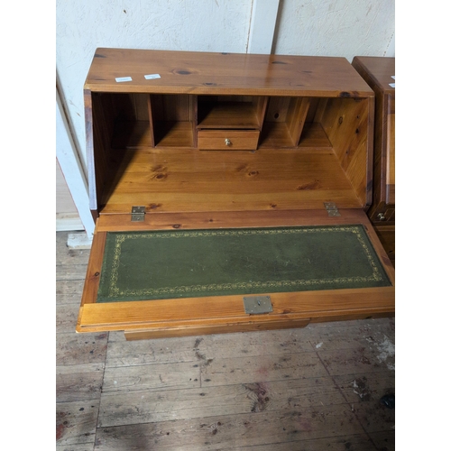 82 - A Pine Fall-Front Bureau Desk 76x46x100cm, Shipping Unavailable